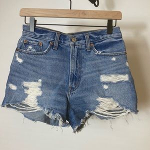 Abercrombie denim high-rise shorts